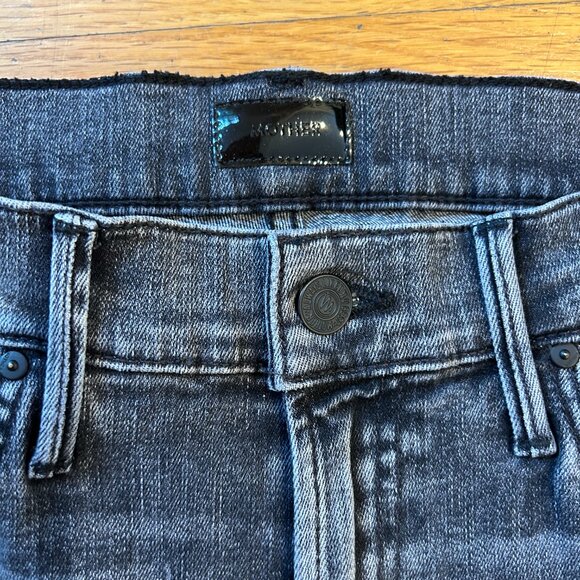 MOTHER Rascal Ankle Step Fray jeans in Night Garden (dark gray) wash, size 28 - Picture 4 of 6